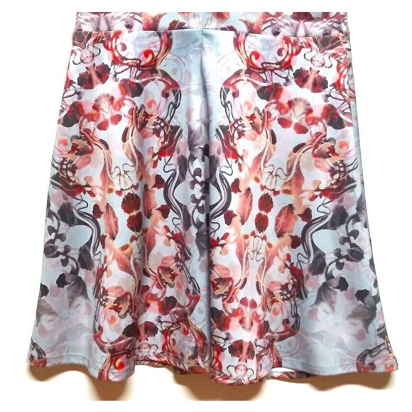 City Chic Fit & Flare Dress womens Sz 16 FLORAL stretch career Modest gray SS - Picture 5 of 9